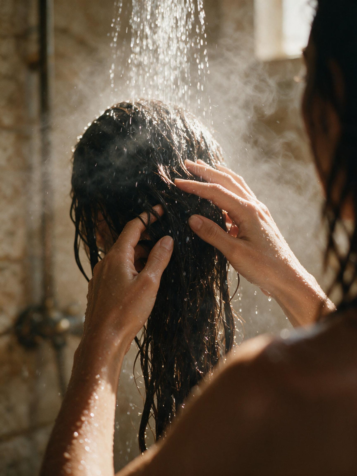 Rituel wash day avec eau filtrée Aurdent