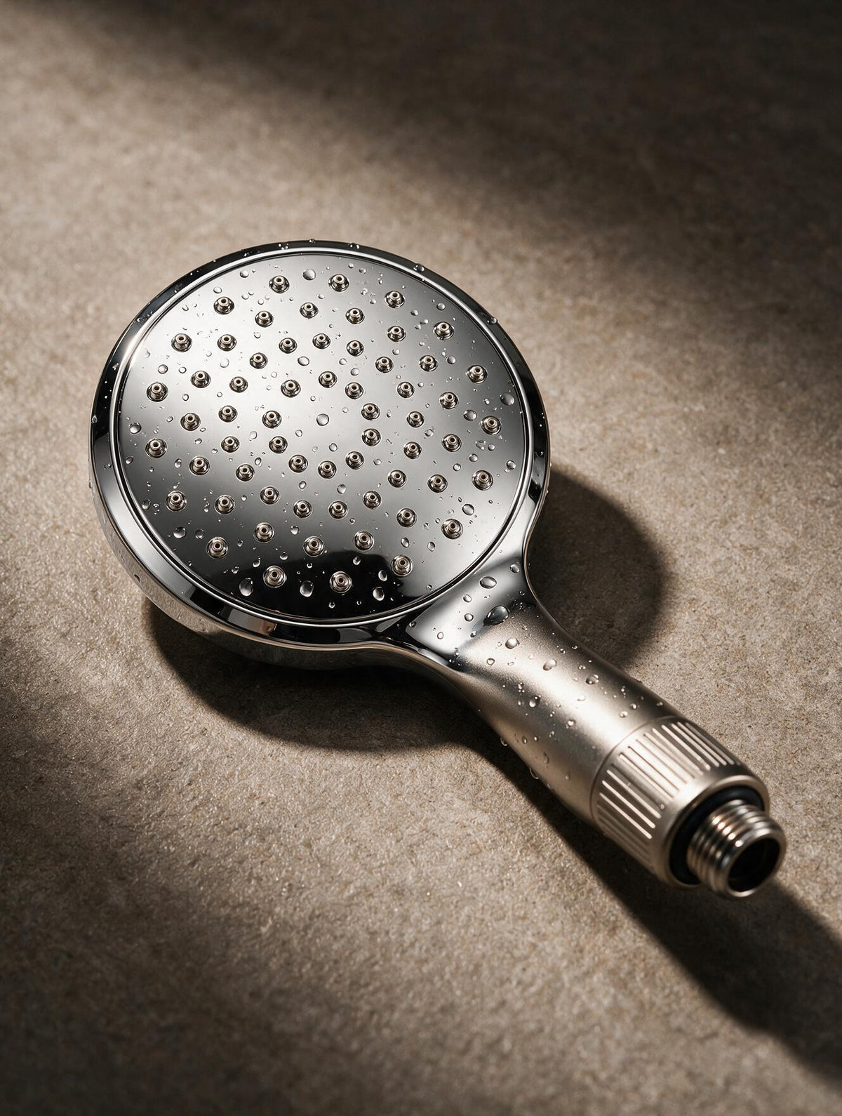 Le Pommeau Aurdent — pommeau de douche filtrant chromé, vue dramatique